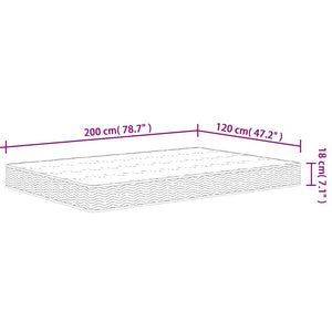 Στρώμα με Bonnell Springs Μεσαία Σκληρότητα 120 x 200 εκ.