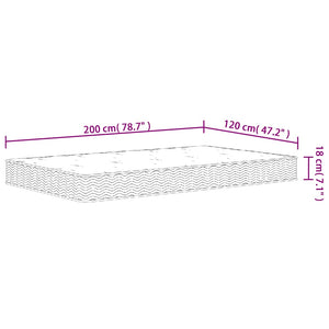 Στρώμα με Bonnell Springs Μεσαία Σκληρότητα 120 x 200 εκ.