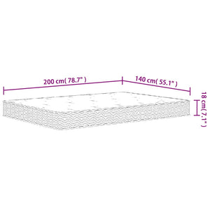 Στρώμα με Bonnell Springs Μεσαία Σκληρότητα 140 x 200 εκ.