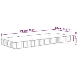 Στρώμα με Pocket Springs Μεσαία Σκληρότητα 80 x 200 εκ.