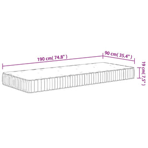 Στρώμα με Pocket Springs Medium 90x190 εκ. Μονό - Pakobazaar