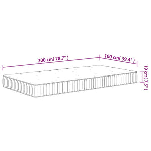 Στρώμα με Pocket Springs Μεσαία Σκληρότητα 100x200 εκ.