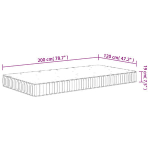 Στρώμα με Pocket Springs Μεσαία Σκληρότητα 120x200 εκ.