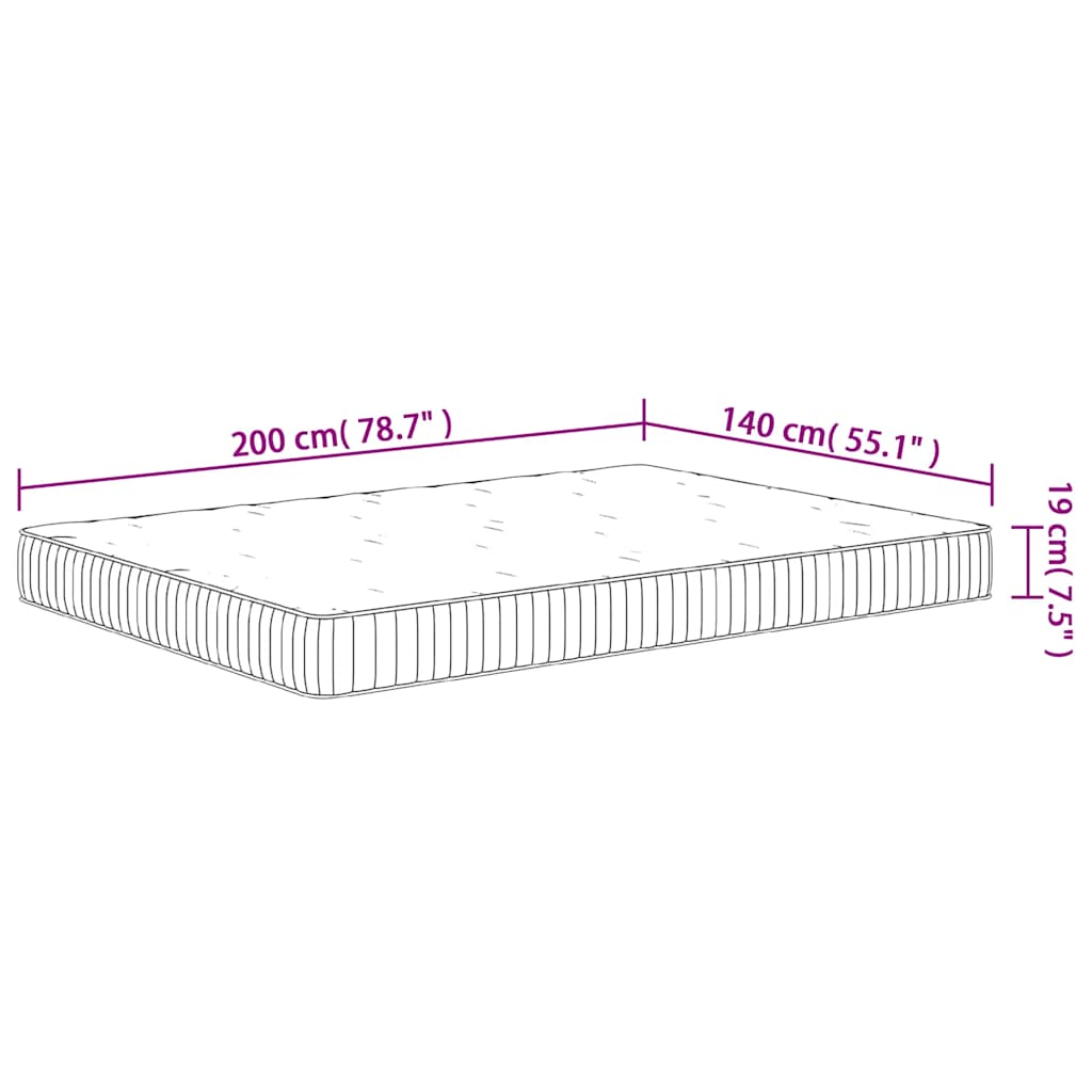 Στρώμα με Pocket Springs Μεσαία 140x200 εκ.