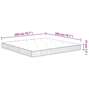 Στρώμα με Pocket Springs Μεσαία Σκληρότητα 200 x 200 εκ.