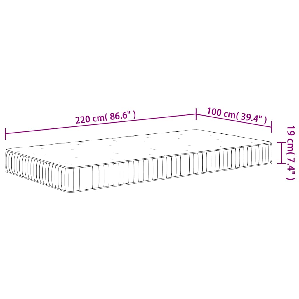Στρώμα με Pocket Springs Μεσαία Σκληρότητα 100x220 εκ.