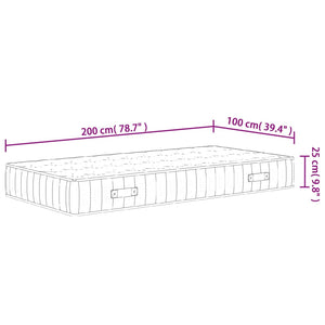 Στρώμα με Pocket Springs Μεσαία Σκληρότητα 100x200 εκ. - Pakobazaar