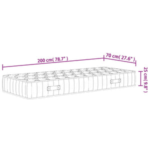 Στρώμα με Pocket Springs Μεσαία Σκληρότητα 70x200 εκ.