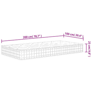 Στρώμα με Pocket Springs Μεσαία Σκληρότητα 100x200 εκ.