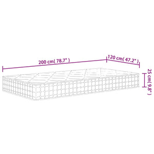 Στρώμα με Pocket Springs Μεσαία Σκληρότητα 120x200 εκ.