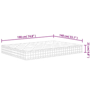 Στρώμα με Pocket Springs Μεσαία Σκληρότητα 140x190 εκ.
