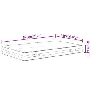 Στρώμα με Pocket Springs Μεσαία Σκληρότητα 120x200 εκ.