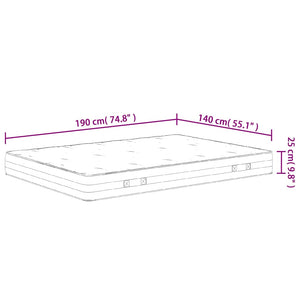 Στρώμα με Pocket Springs Μεσαία Σκληρότητα 140x190 εκ.
