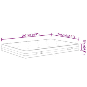 Στρώμα με Pocket Springs Μεσαία Σκληρότητα 140x200 εκ.