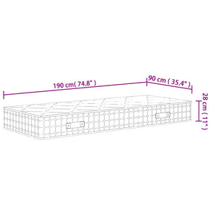 Στρώμα με Pocket Springs Medium 90x190 εκ. Μονό