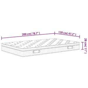 Στρώμα με Pocket Springs Μεσαία Σκληρότητα 120x200 εκ.