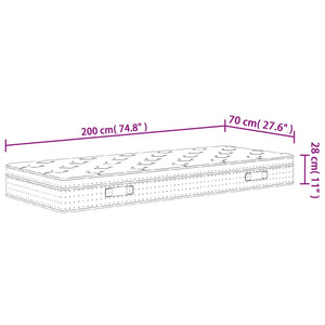 Στρώμα με Pocket Springs Μεσαία Σκληρότητα 70x200 εκ.