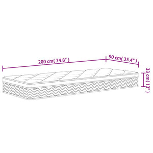 Στρώμα με Pocket Springs Μεσαία Plus Σκληρότητα 90x200 εκ.