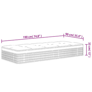 Στρώμα με Pocket Springs Medium Plus 90x190 εκ. Μονό