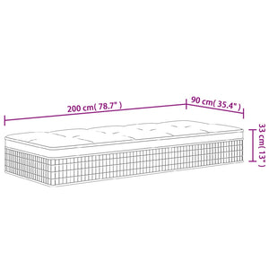 Στρώμα με Pocket Springs Μεσαία Plus Σκληρότητα 90x200 εκ.