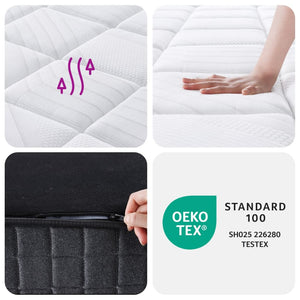 Στρώμα με Pocket Springs Μεσαία Plus Σκληρότητα 100x200 εκ.