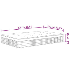 Στρώμα με Pocket Springs Μεσαία Plus Σκληρότητα 100x200 εκ.