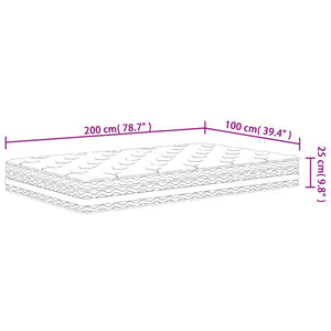 Στρώμα με Pocket Springs Μεσαία Σκληρότητα 100x200 εκ.