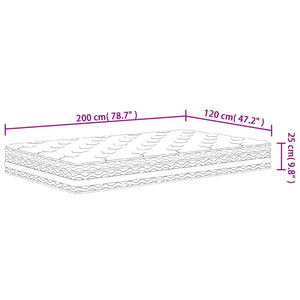 Στρώμα με Pocket Springs Μεσαία Σκληρότητα 120x200 εκ. - Pakobazaar