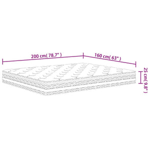 Στρώμα με Pocket Springs Μεσαία Σκληρότητα 160 x 200 εκ.