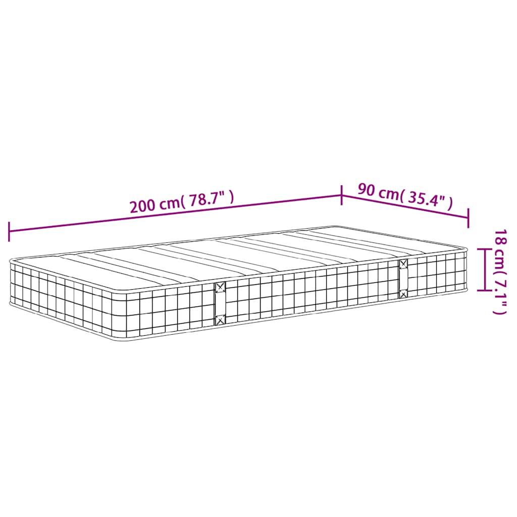 Στρώμα με Bonnell Springs Medium 90 x 200 εκ.