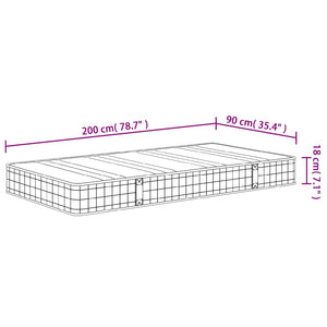 Στρώμα με Bonnell Springs Medium 90 x 200 εκ.