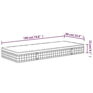Στρώμα με Bonnell Springs Medium 90x190 εκ. Μονό