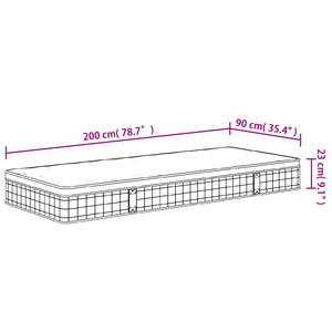 Στρώμα με Bonnell Springs Medium 90 x 200 εκ. - Pakobazaar