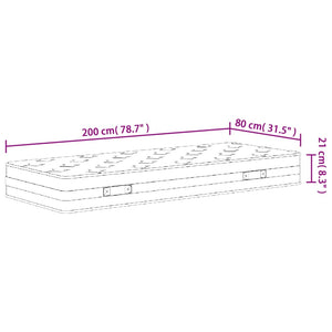 Στρώμα με Bonnell Springs Μεσαία Σκληρότητα 80x200 εκ.