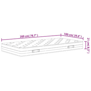 Στρώμα με Bonnell Springs Μεσαία Σκληρότητα 100x200 εκ.