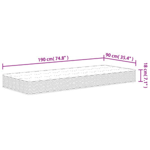 Στρώμα με Bonnell Springs Medium 90x190 εκ. Μονό