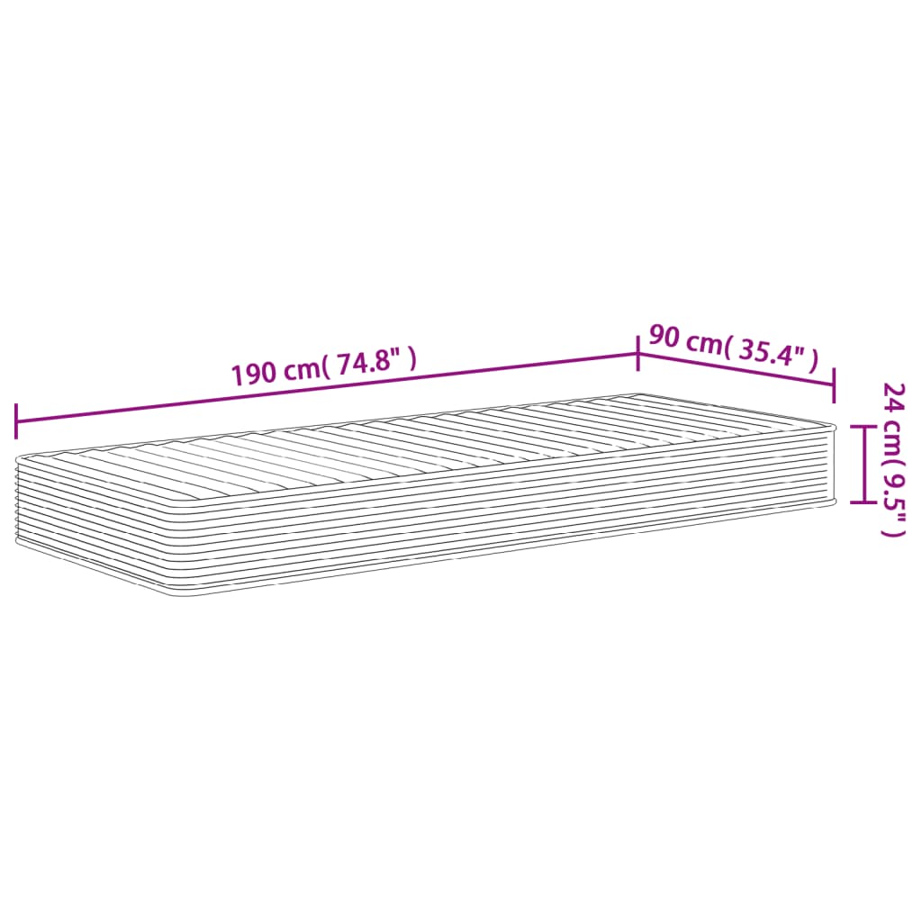Στρώμα Αφρού Medium Soft 90x190 εκ. Μονό
