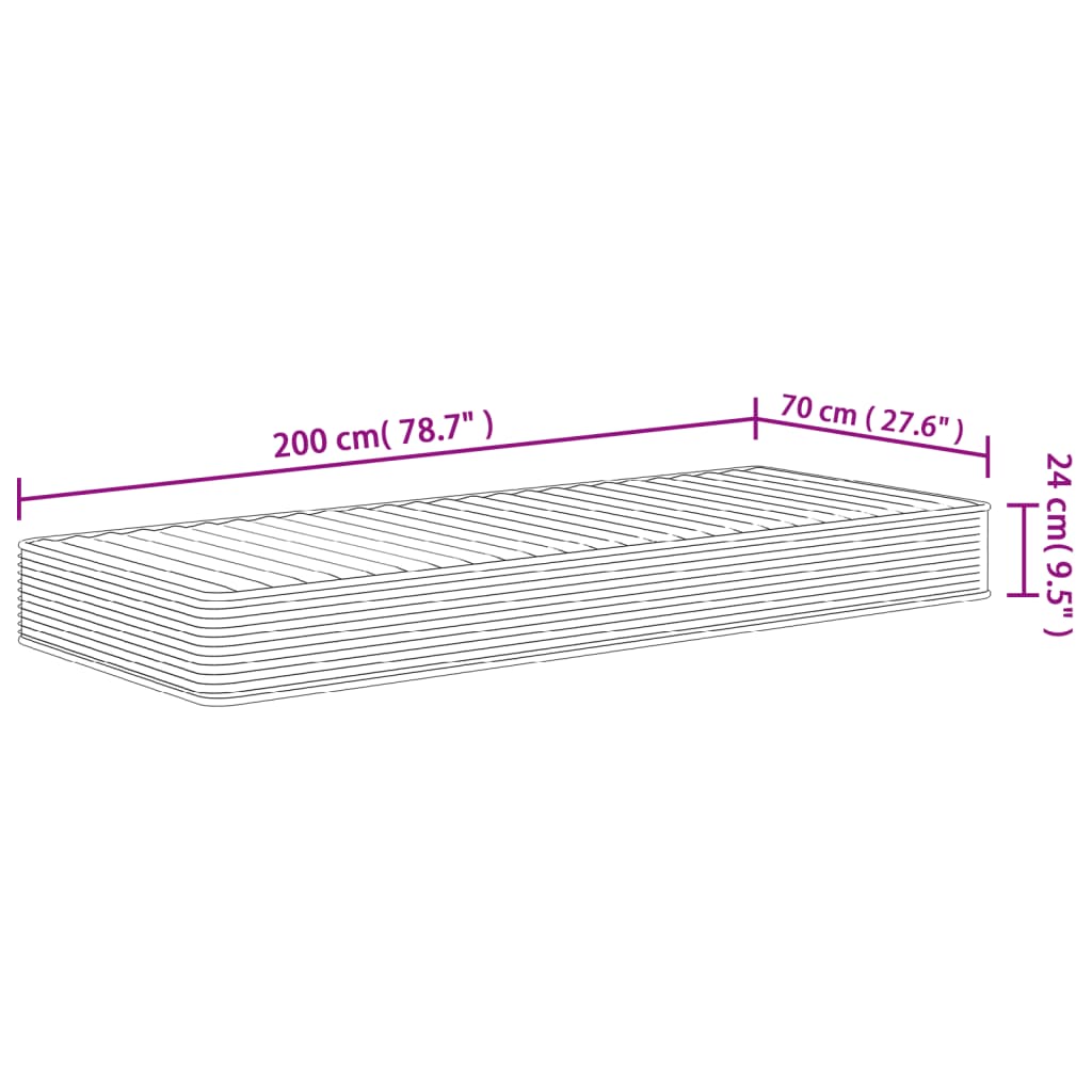 Στρώμα Αφρού Medium Soft 70x200 εκ.