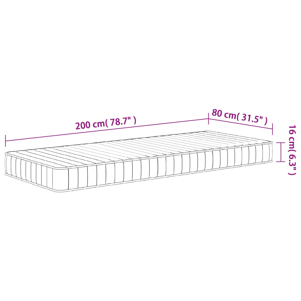 Στρώμα Αφρού Medium Soft 80x200 εκ.