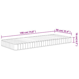 Στρώμα Αφρού Medium Soft 90x190 εκ. Μονό