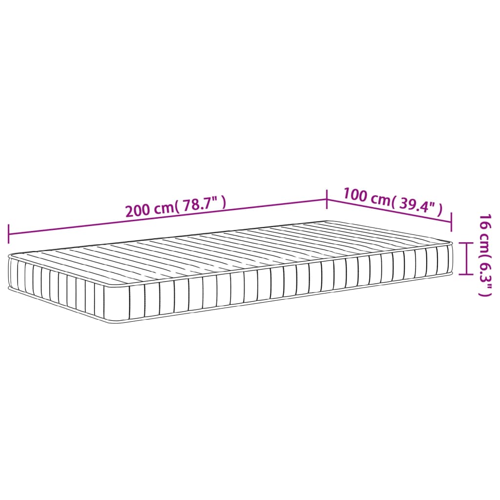Στρώμα Αφρού Medium Soft 100x200 εκ.