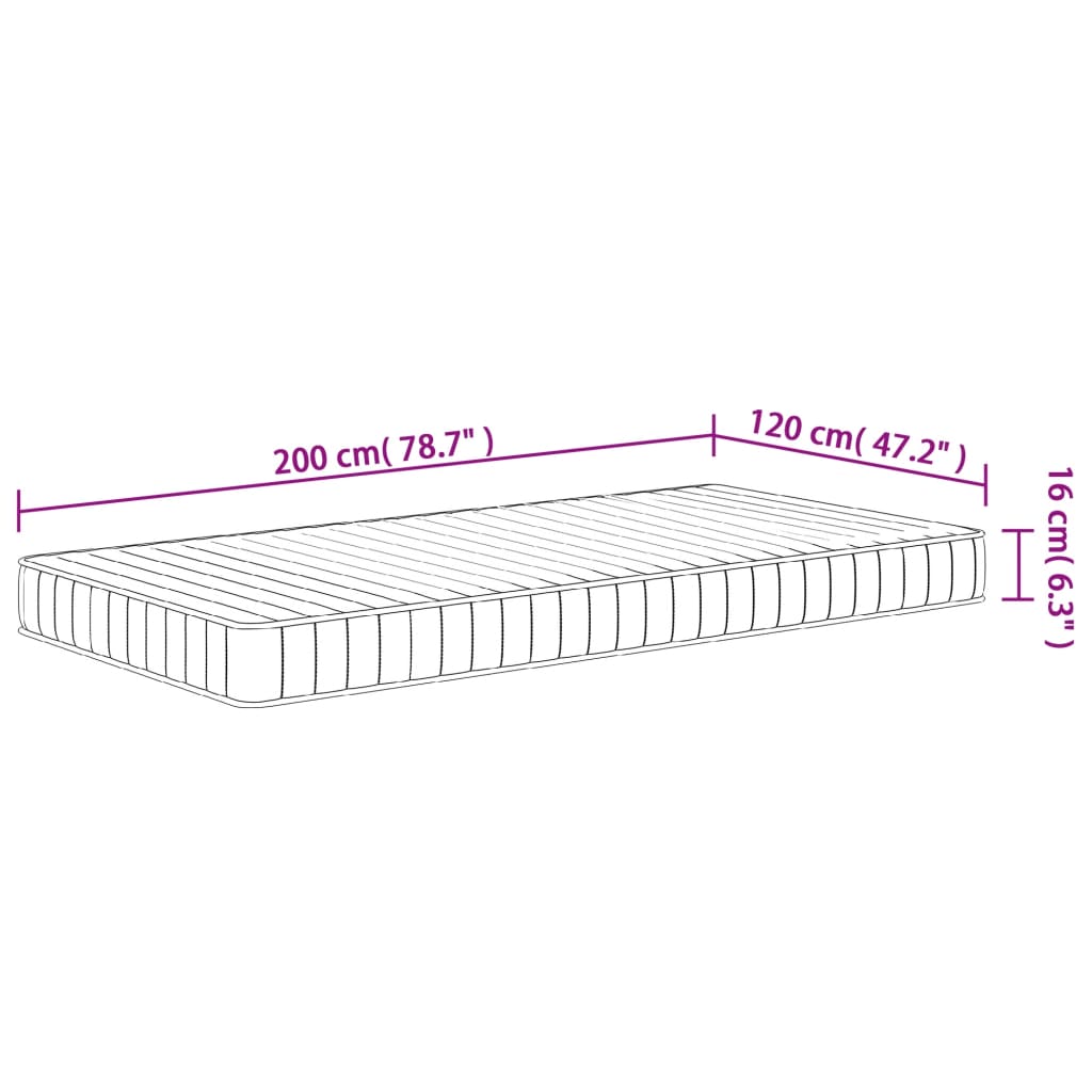 Στρώμα Αφρού Medium Soft 120x200 εκ.