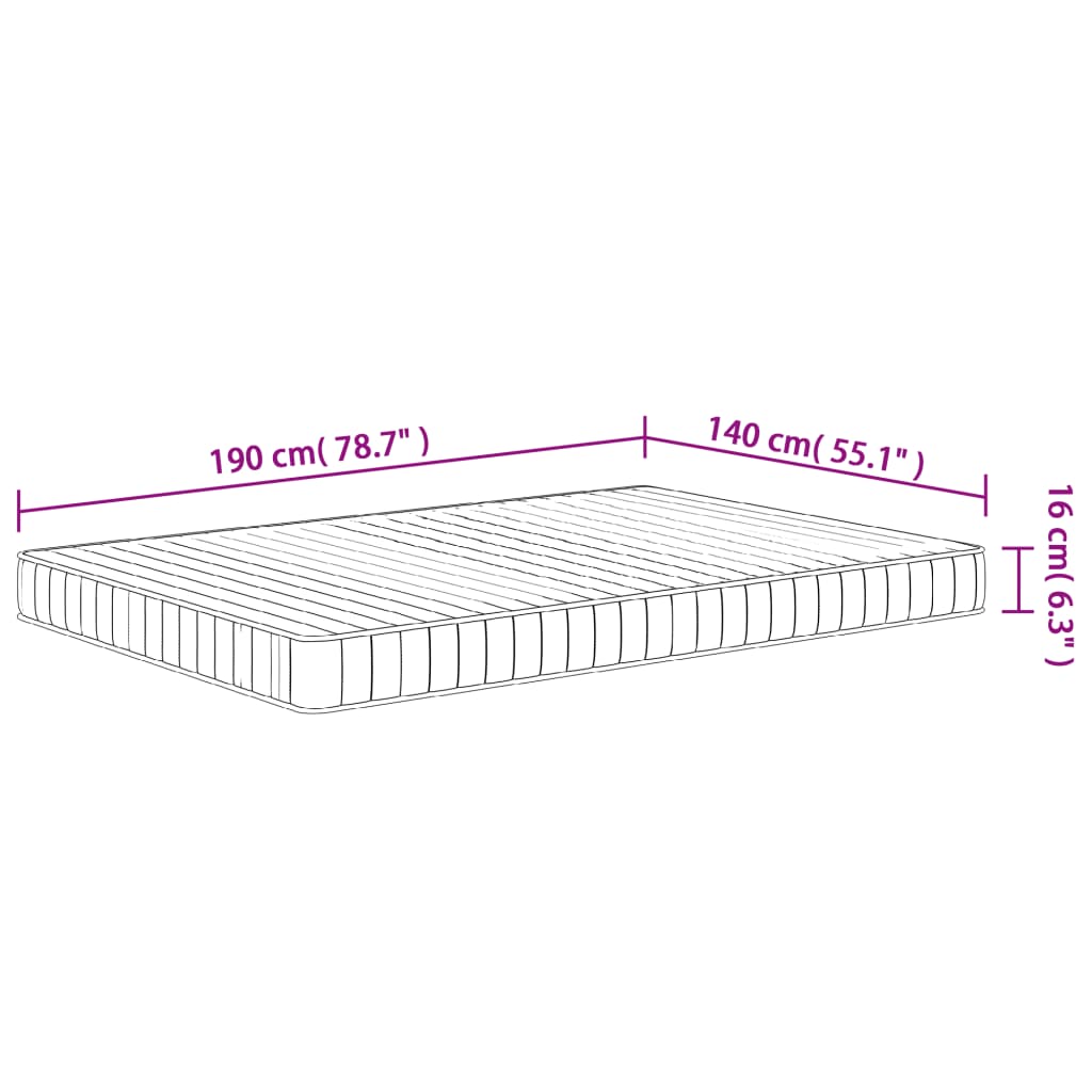 Στρώμα Αφρού Medium Soft 140x190 εκ.