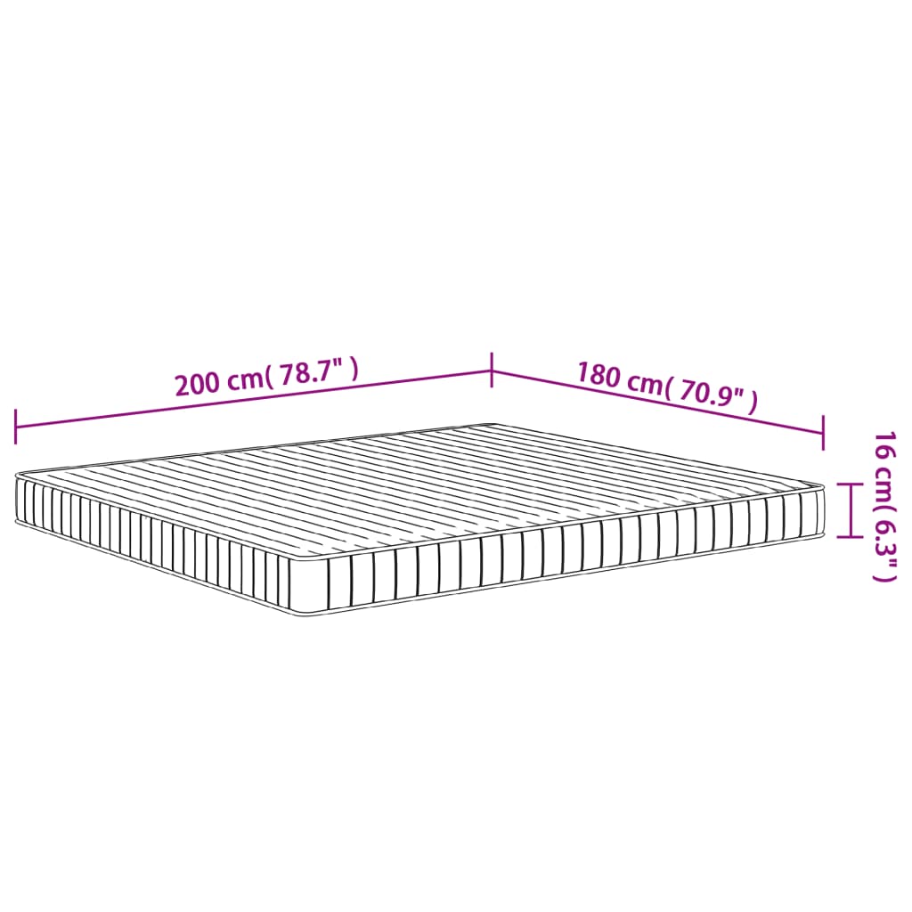Στρώμα Αφρού Medium Soft 180x200 εκ.