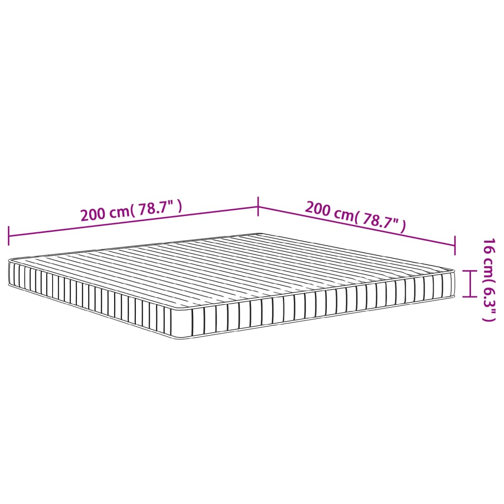 Στρώμα Αφρού Medium Soft 200x200 εκ.