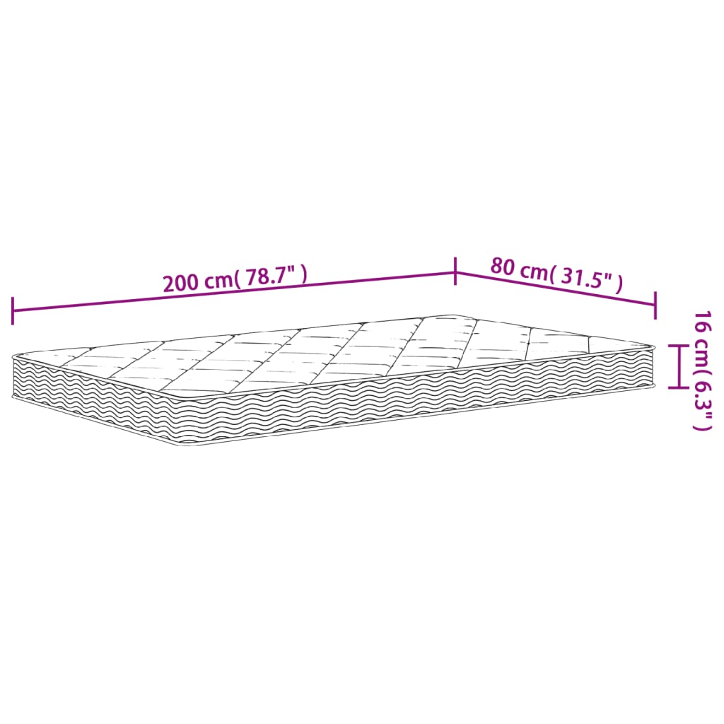 Στρώμα Αφρού Medium Soft 80x200 εκ.