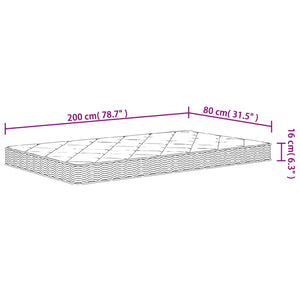 Στρώμα Αφρού Medium Soft 80x200 εκ.