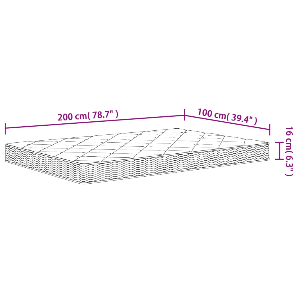Στρώμα Αφρού Medium Soft 100x200 εκ.