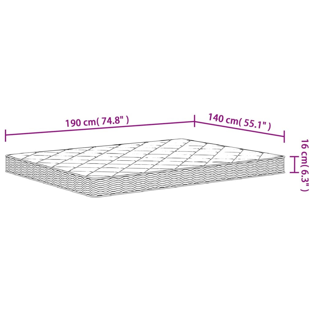 Στρώμα Αφρού Medium Soft 140x190 εκ.