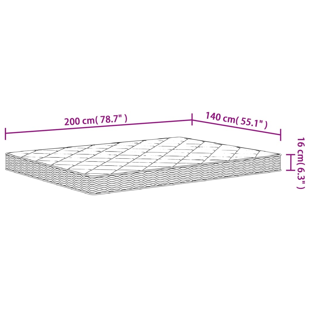 Στρώμα Αφρού Medium Soft 140x200 εκ.